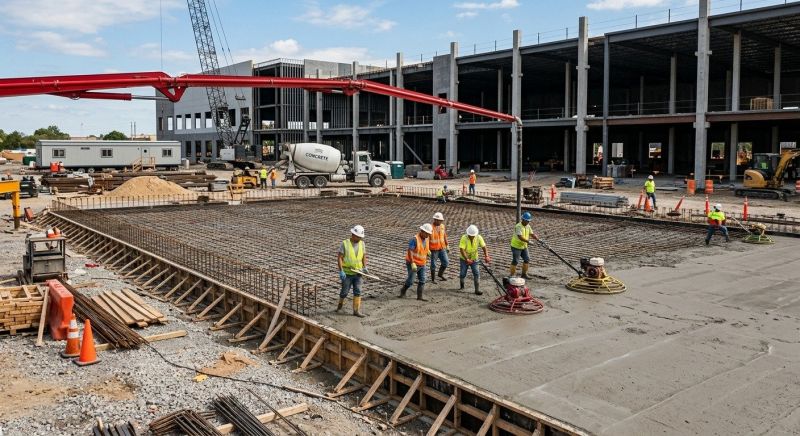 Commercial Slab Installation in Coupeville, WA