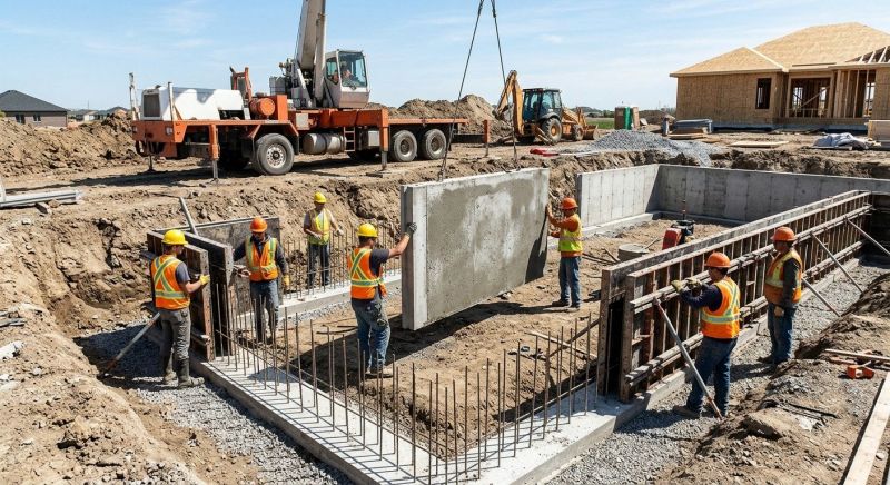 Foundation Wall Pouring in Port Ludlow, WA